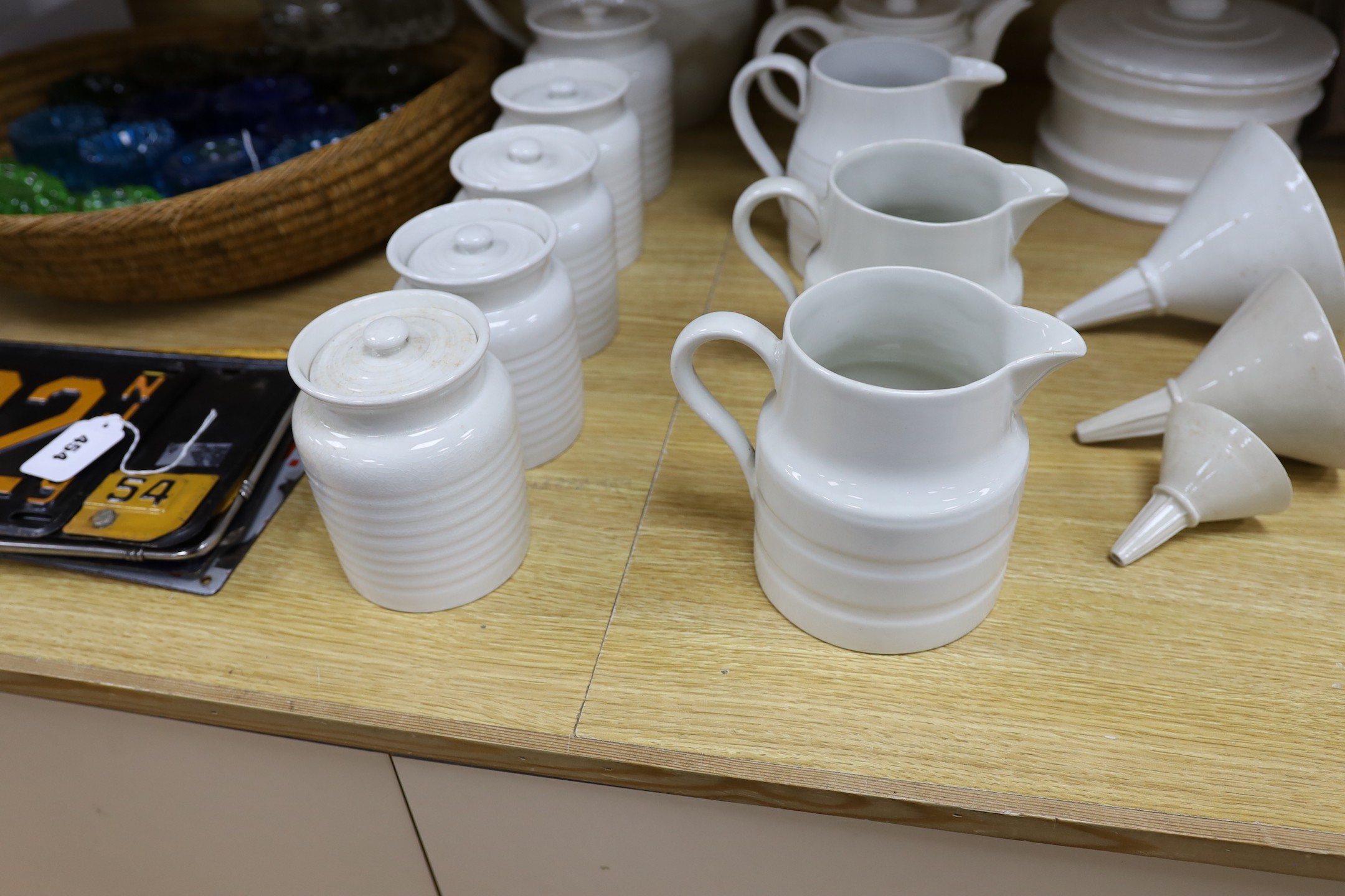 A mixed selection of creamware (only a selection) to include funnels, etc(15)